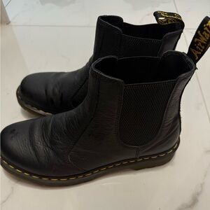 Dr. Martens Black Boots with Yellow Accents